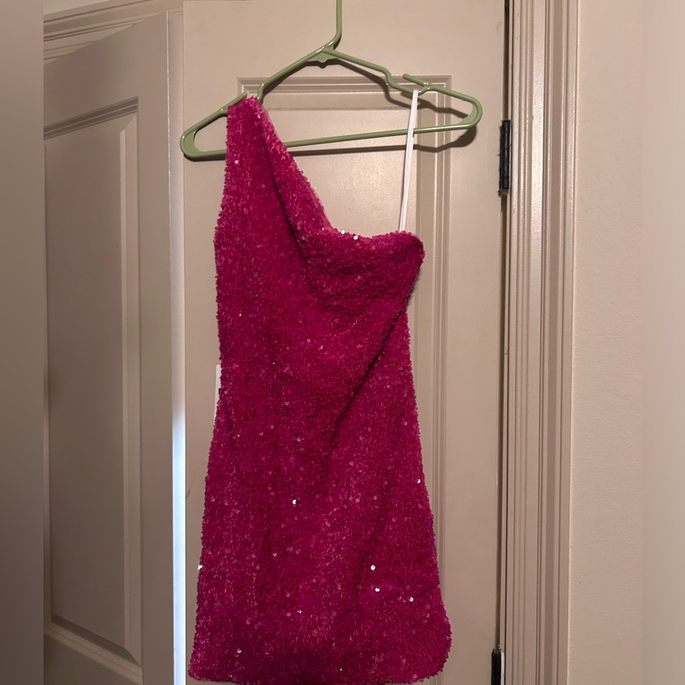 Pink sequin dress